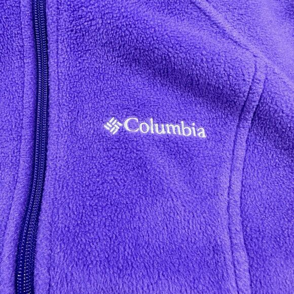 Columbia Jacket Womens Small Purple Long Sleeve Fleece Zip-Up Pockets Adult - Picture 2 of 10